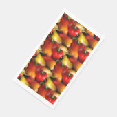 Rote und gelbe Paprikaschoten Serviette (Ecke)