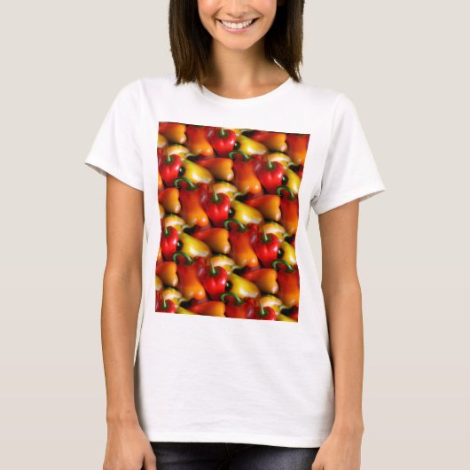 Rote und gelbe Paprikaschoten T-Shirt (Vorderseite)
