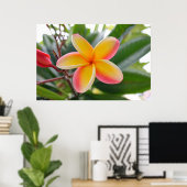 Rote und gelbe Plumeria 1 Poster (Heimbüro)