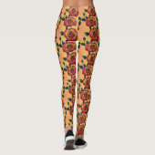 Rote und gelbe Rosen Leggings (Rückseite)