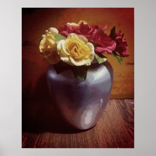 Rote und gelbe Rosen Poster (Vorne)