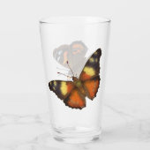 Rote und gelbe Schmetterlinge Glas (Rückseite)