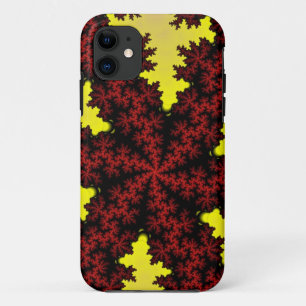 Rote und gelbe Schneeflocke Case-Mate iPhone Hülle