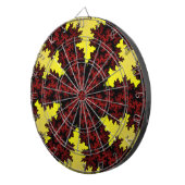 Rote und gelbe Schneeflocke Dartscheibe (Vorderseite rechts)