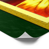 Rote und gelbe Stiefmütterchen (große Matten) Poster (Ecke)