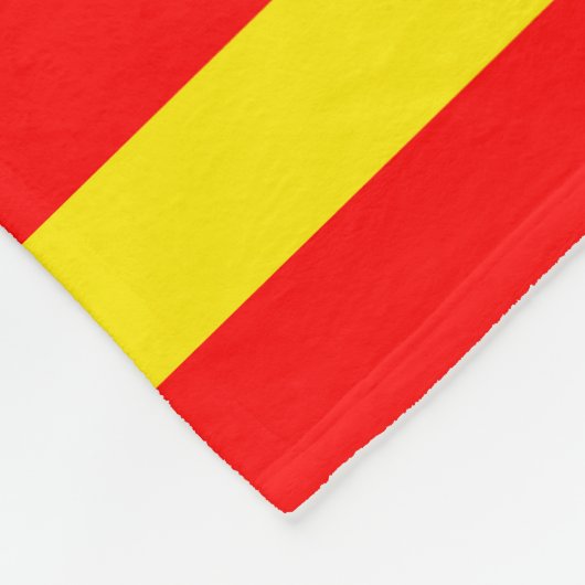 Rote und gelbe Streifen Fleecedecke (Ecke)