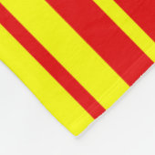 Rote und gelbe Streifen Fleecedecke (Ecke)