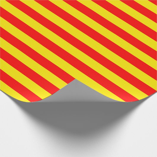 Rote und gelbe Streifen Geschenkpapier (Ecke)