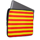 Rote und gelbe Streifen Laptopschutzhülle (Vorne Rechts)