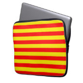 Rote und gelbe Streifen Laptopschutzhülle (Vorderseite Links)