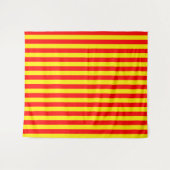 Rote und gelbe Streifen Wandteppich (Vorderseite (Horizontal))