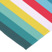 Rote und gelbe Streifen zwischen Blauen Farbtönen Großer Tischläufer (Ecke)