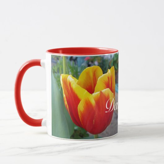 Rote und Gelbe Tulip Blumengarten Frauen Tasse (Links)