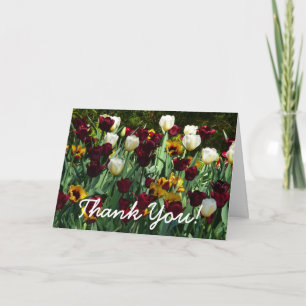 Rote und gelbe Tulpen Farbige Blumen Dankeskarte