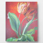 Rote und gelbe Tulpen Fotoplatte (Vorderseite)