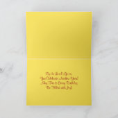 Rote und gelbe Tulpen Geburtstagskarte Karte (Innenseite)