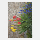 Rote und gelbe Tulpen Geschirrtuch (Vertikal)