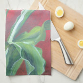 Rote und gelbe Tulpen Geschirrtuch (Viertel Falte)