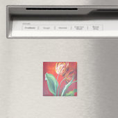 Rote und gelbe Tulpen Magnet (In Situ (Geschirrspüler))