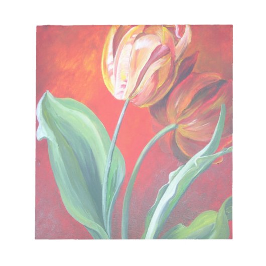 Rote und gelbe Tulpen Notizblock (Vorderseite)