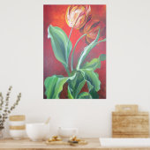 Rote und gelbe Tulpen Poster (Küche)