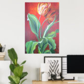 Rote und gelbe Tulpen Poster (Heimbüro)