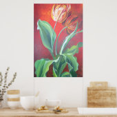 Rote und gelbe Tulpen Poster (Küche)