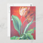 Rote und gelbe Tulpen Postkarte (Vorne/Hinten)