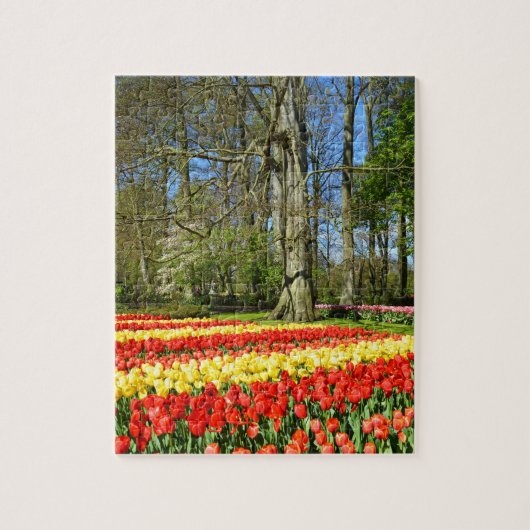Rote und gelbe Tulpen Puzzle (Vertikal)