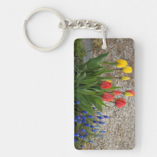 Rote und gelbe Tulpen Schlüsselanhänger