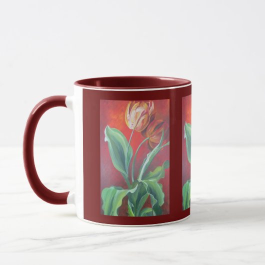 Rote und gelbe Tulpen Tasse (Links)