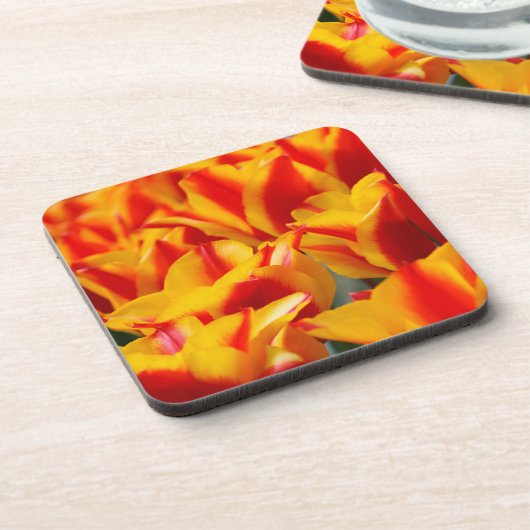 Rote und gelbe Tulpen Untersetzer (Linke Seite)