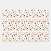 Rote und gelbe Wildblumen Geschenkpapier Set (Vorderseite 2)