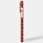 ROTE UND GOLD ART DECO-MUSTER Case-Mate iPhone HÜLLE (Rückseite / Links)