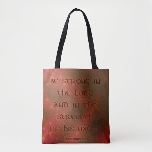 Rote und Gold-Bibelverse Tasche (Vorderseite)