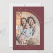 Rote und Gold Moderne Foto Weihnachten (Vorderseite)