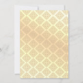 Rote und Gold Moderne indische Hochzeit Einladung (Rückseite)