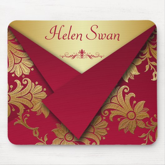 Rote und goldbarocke Mousepad (Vorne)