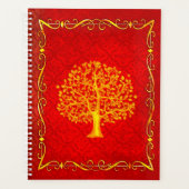 Rote und Goldbaum Imitate Leather Ancient Tome Planer (Vorderseite)