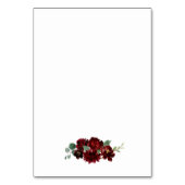 Rote und goldblütige weiße Hochzeitskarten Tischnummer (Rückseite)