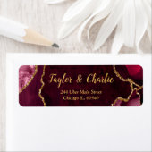 Rote und goldene Achat-Marmor-Hochzeit (Insitu)
