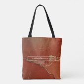 Rote und goldene Alkoholtinte Abstrakte Kunst Tasche (Rückseite)