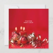 Rote und goldene Bauern Holiday Einladung (Rückseite)