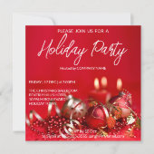 Rote und goldene Bauern Holiday Einladung (Vorderseite)