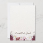 Rote und goldene Blumenzwiebeln Einladung (Rückseite)