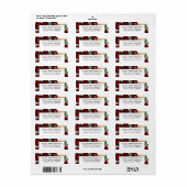 Rote und goldene florale Rustikale Elegante Weiße (Vorne)