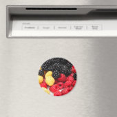 Rote und goldene Himbeeren Magnet (In Situ (Geschirrspüler))