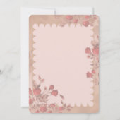 Rote und goldene Hochzeit Einladung (Rückseite)