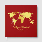 Rote und goldene Hochzeit in Urlaubsort Gästebuch (Vorderseite)