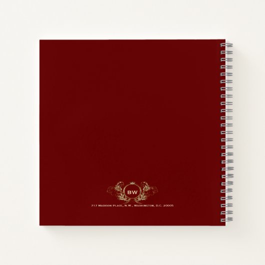 Rote und goldene Imitate Glitzer Girl-Blumen-Rahme Notizblock (Rückseite)